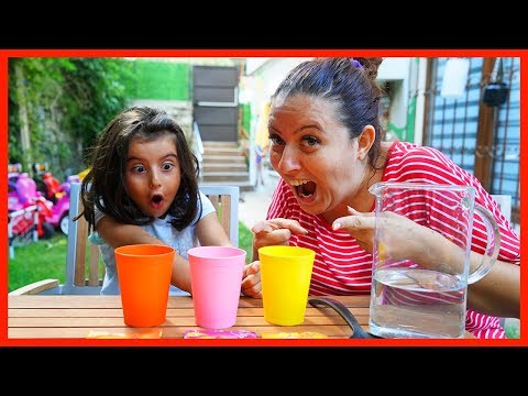 Prenses Rüya ile Renkli İçecekleri Deniyoruz ve İçiyoruz | Eğlenceli Çocuk Videosu