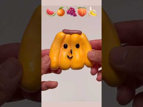 reverse 🍉🍊🍇🍑🍌 #shorts clay cracking #stressrelief #satisfying クレイクラッキング