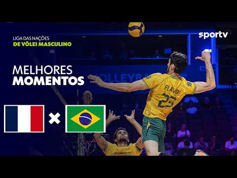 FRANÇA 0 X 3 BRASIL | MELHORES MOMENTOS | LIGA DAS NAÇÕES DE VÔLEI MASCULINO 2026 | sportv