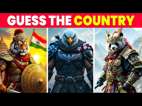 Countries as Animal Warriors + Guess The Country by Emoji 🐯🌍