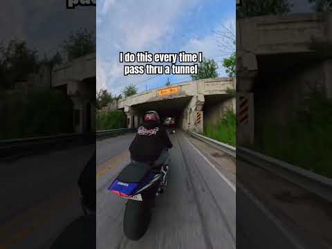 I DO THIS EVERY TIME I PASS A TUNNEL #viral #bikelife #bikelike #bikeride #viralposts #Amaxri