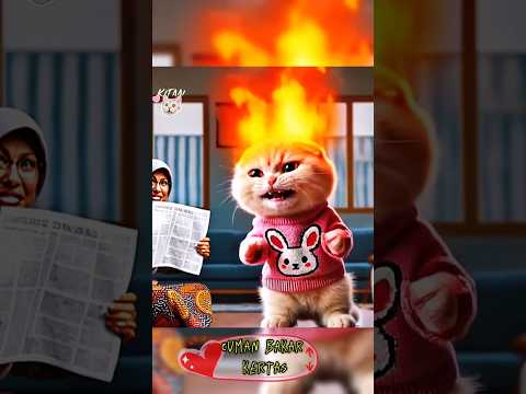 💥anak kucing berexperimen dengan api‼️#kucing#kucinglucu#lucu#kucingimut