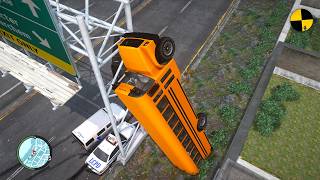 GTA 4 Crazy School Bus Crashes Ep.103