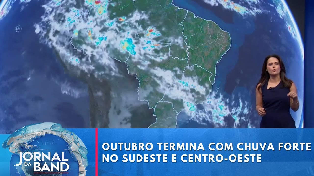 Outubro termina com chuva forte no Sudeste e CentroOeste | Jornal da Band  TV Online Outubro termina com chuva forte no Sudeste e Centro Oeste | Jornal da Band