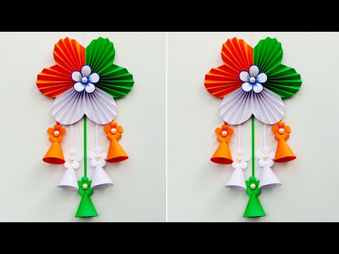 Tricolor wall decoration ideas // Republic Day Wallhanging Craft easy // 26th January special craft