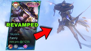 SOLO RANK!! NEW SEASON 🔥 FINALLY REVIEW FANNY SKYLARK REVAMP SKIN!!☠️