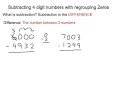 Subtraction Concepts and Techniques