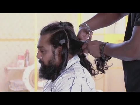 Finally Dhruva Sarja Haircut After 3 Years | Dhruva Sarja Hair Cutting Video