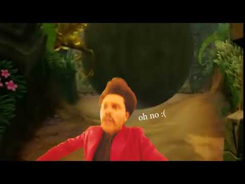 the weeknd runs from a boulder
