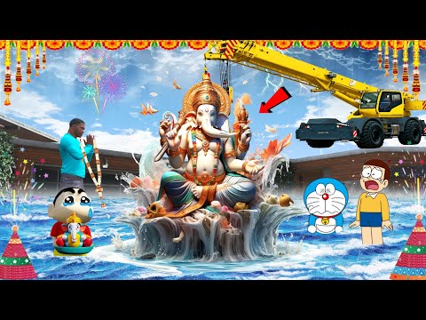 GTA 5 | Ganesh Nimajjanam Celebrates With Shinchan & Franklin Doraemon In GTA 5