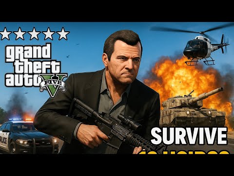 "Surviving 12 Hours at 5 Star Wanted in GTA 5 - Insane Police Chase!"