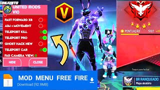 🔰 MELHOR MOD MENU FF UNITED MODS V10 SEM CRACHAR E ANTI FECHAMENTO 🔰 MOD MENU FREE FIRE UNITED MODS