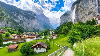 Walking in Lauterbrunnen in Spring 🇨🇭 Switzerland 4K