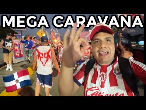 ¡MEGA CARAVANA en REPÚBLICA DOMINICANA de BARRAS de CHIVAS al ESTADIO! *INCREÍBLE* CIBAO vs CHIVAS