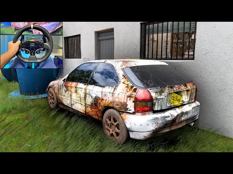 Rebuilding 1997 Honda Civic Type R | Forza Horizon 5 | Moza R9 gameplay