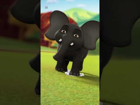 Ek Mota Hathi, एक मोटा हाथी, Elephant Cartoon Song for Kids #shorts #cartoon #babysongs #poems