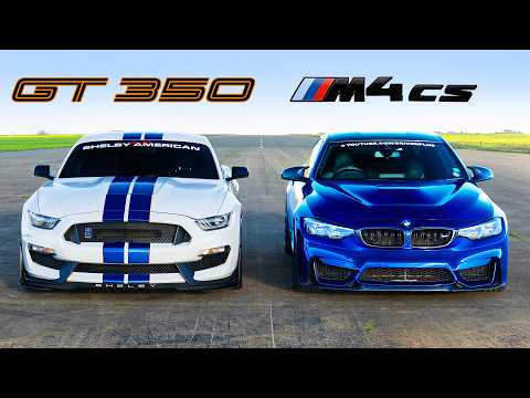 BMW M4CS vs Shelby GT350: Drag Race Showdown