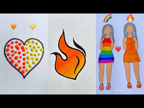 Satisfying creative art | Emoji challenge | Colour mixing | Dress design | Satisfying Art #art