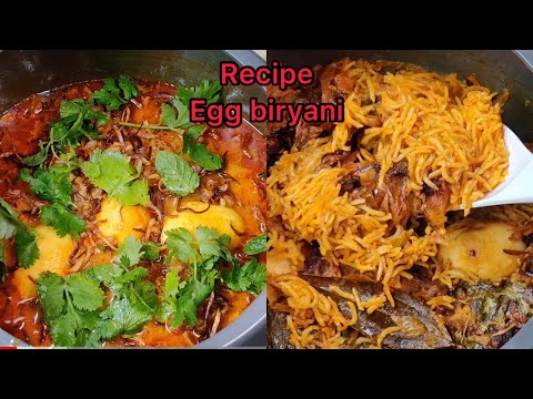 ASMR:Egg biryani in pressure cooker|Bachelors Recipe |Quick Egg Biryani*EATING BIRYANI+CHICKEN CURRY