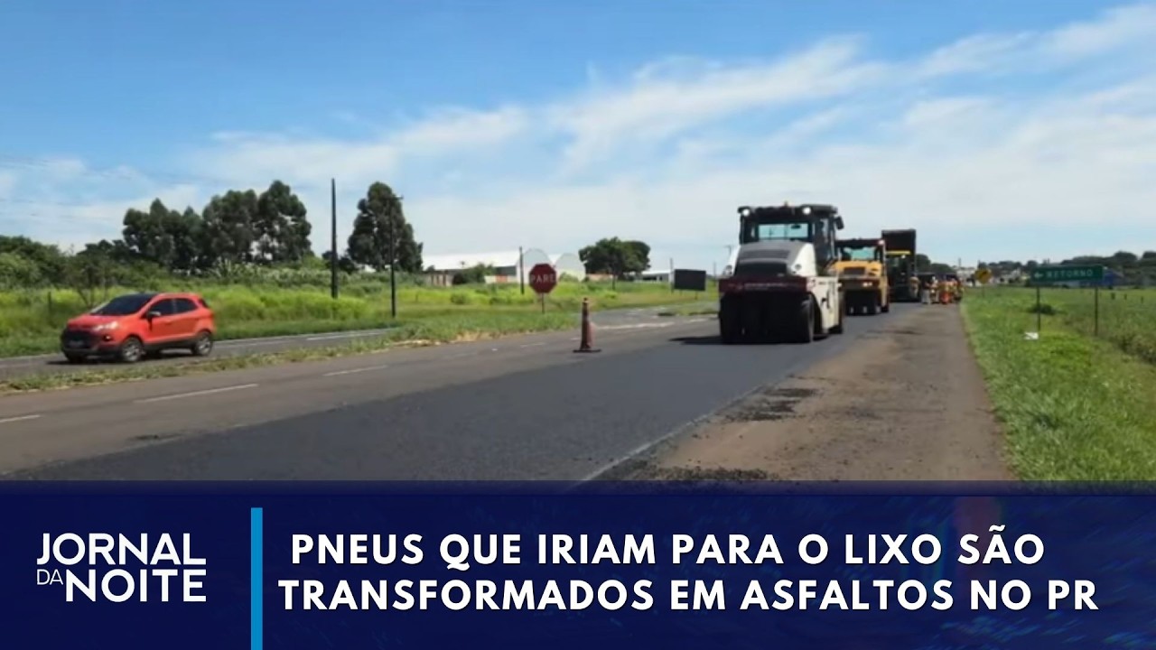 Pneus viram asfaltos no Paraná