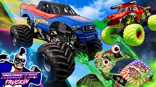 Monster Jam INSANE Racing, Freestyle and High Speed Jumps #90 | BeamNG Drive | Grave Digger