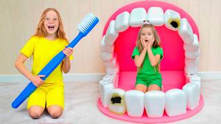Nastya and useful Dentist story for kids