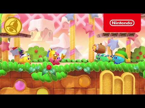 Künstler, Glocke, Schirm, Beam und Gooey! ? Kirby Fighters 2 (Nintendo Switch)