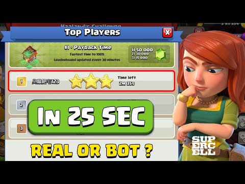 Haaland Payback Time Challenge 3 Star in 25 Seconds How ? (Clash Of Clans)