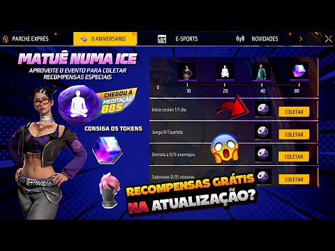 CORRE!! RESGATE O EMOTE DE GRAÇA, SKIN PARA TODOS? EVENTO CUBO MÁGICO E NOVA ATUALIZAÇÃO - FREE FIRE