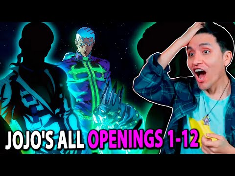 REACCIONO A LOS OPENINGS DE JOJO'S BIZARRE ADVENTURE 1-12 (All Versions)