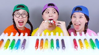Rainbow Jello Shooter Race Challenge DONA