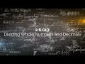 Dividing Whole Numbers and Decimals Explained