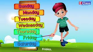Eclass Kids General knowledge Series - Days of the Week (For kg to 2nd grade)