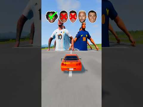 🚘CR7 <strong>vs</strong> Messi <strong>vs</strong> Neymar <strong>vs</strong> Ishowspeed 🔥 #beamngdrive