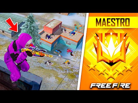 ME CAMBIE DE REGIÓN Y SUBI A MAESTRO CAMPEANDO 😂 *RETO* FREE FIRE