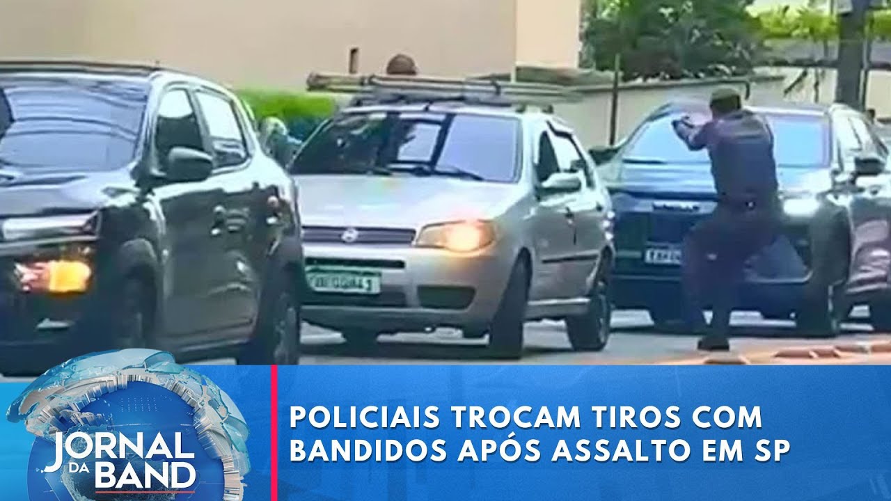 Policiais trocam tiros com bandidos após assalto em bairro nobre de São Paulo | Jornal da Band
