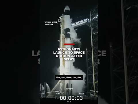 Astronauts launch to space station after delay
