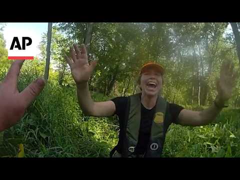 Video captures rescue of river tubing group stranded for 3 days, living off bark and flowers