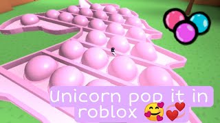 unicorn pop it fidget toy in Roblox
