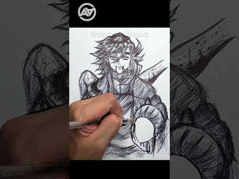Drawing DOUMA 🔥 #drawing #art #kimetsunoyaiba #douma #shorts #sketch #fanart #demonslayer #anime