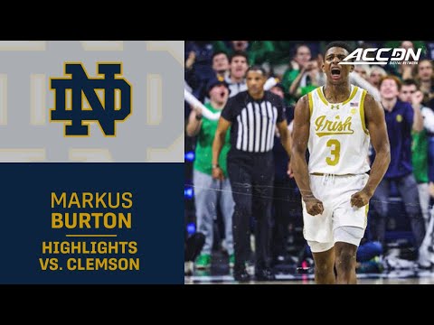 Markus Burton Controls The Action For Notre Dame Over Clemson - BVM Sports