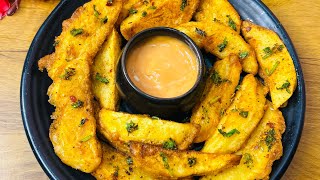 Cafe Style Crispy Potato Wedges | Evening Snacks Recipe | Crispy Potato Snacks..