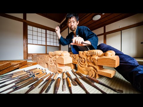 The Process of Woodcarving for Float in Traditional Japan’s Festival| Hyogo Himeji Shimoota