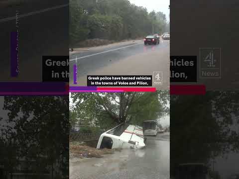 Greek Mayor rages against drivers during dangerous floods