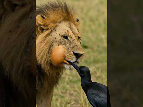 The lion's insane agony