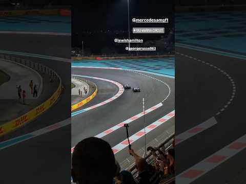 Lewis Hamilton over take Georges Russel in the last lap in abudhabi f1 Race 2024