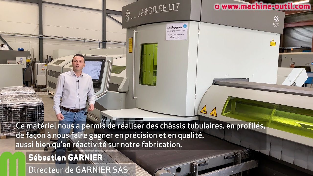Machine de découpe laser pour tubes avec changement de production automatique
