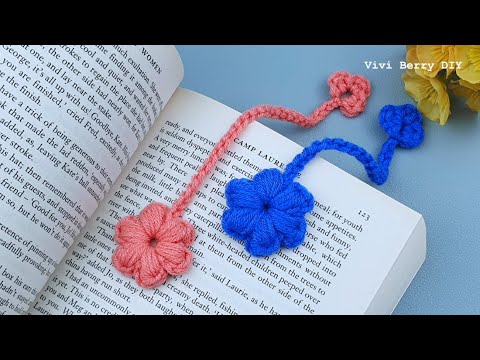 Super Easy Crochet Bookmark 2 | Vivi Berry DIY