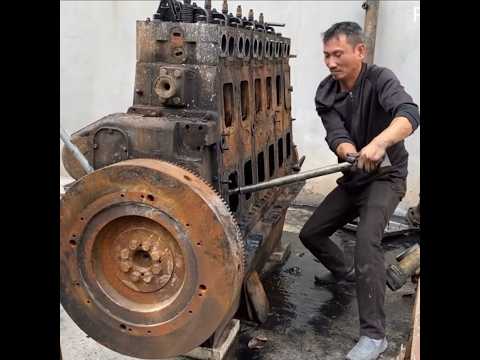 Restoration Old Damaged WEICHAI 8170ZC1000 5Engine _ WEICHAI Marine Engine Restoration Skills