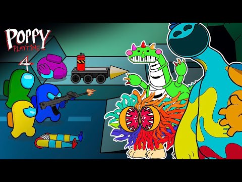 어몽어스 VS Doey the Doughman, Pianosaurus, Yarnaby (Poppy Playtime Chapter 4) | AMONG US ANIMATION